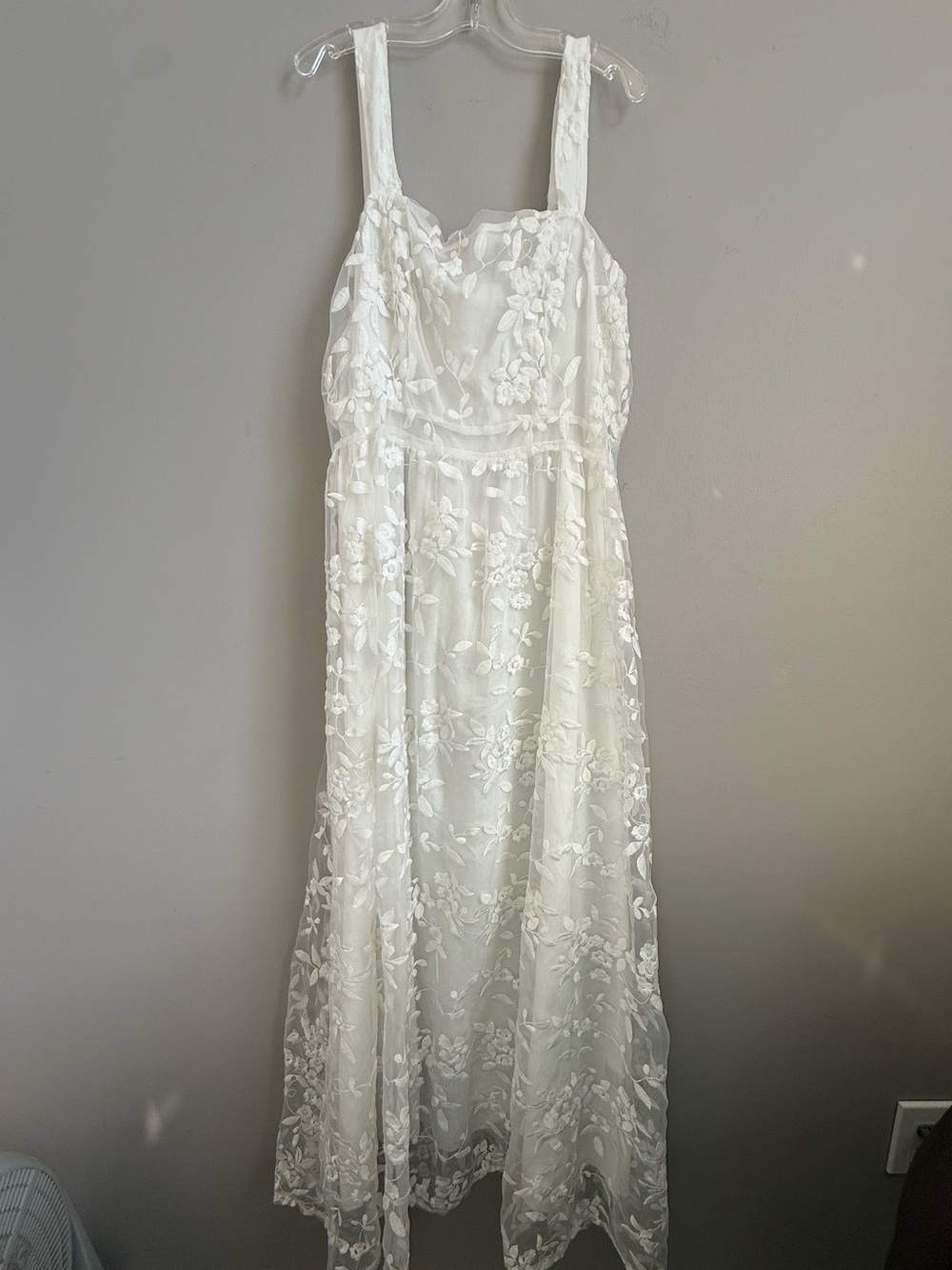SHEIN White lace Dress- wedding rehearsal, wedding shower, bridal